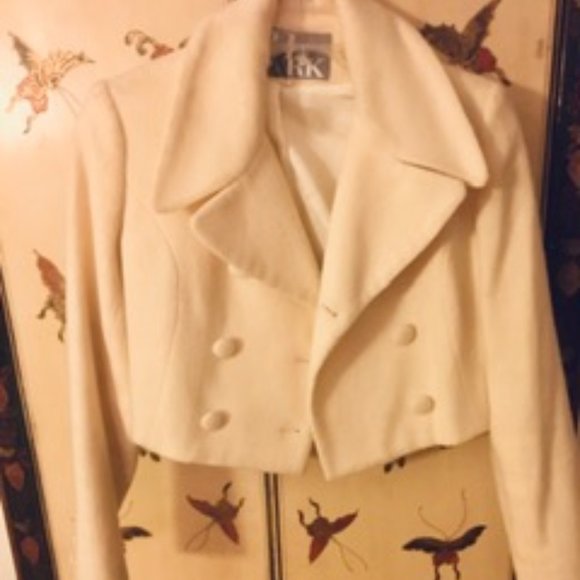 81st and Park Wool Ivory Bolero Jacket - Picture 2 of 10